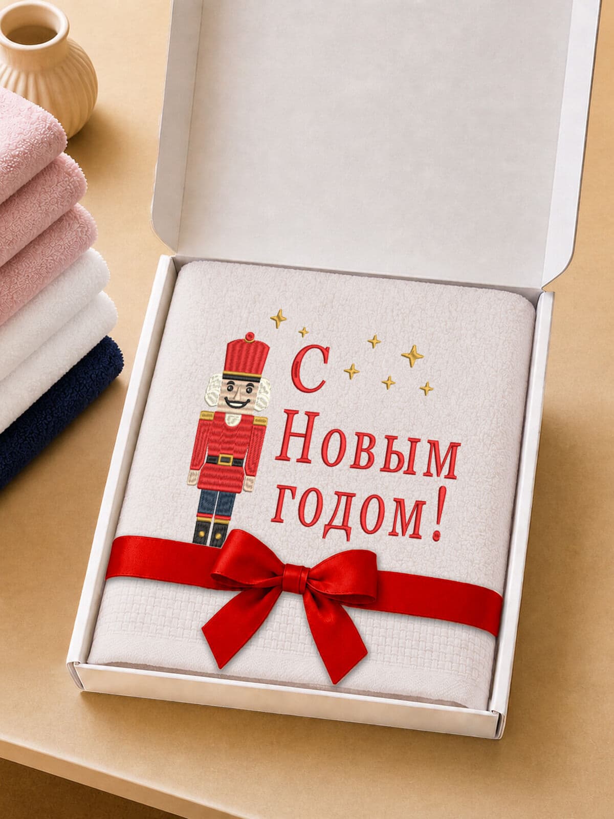 Подарок на Новый год банное полотенце — фото 5