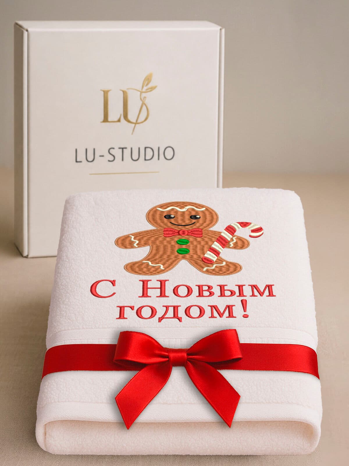 Подарок на Новый год банное полотенце