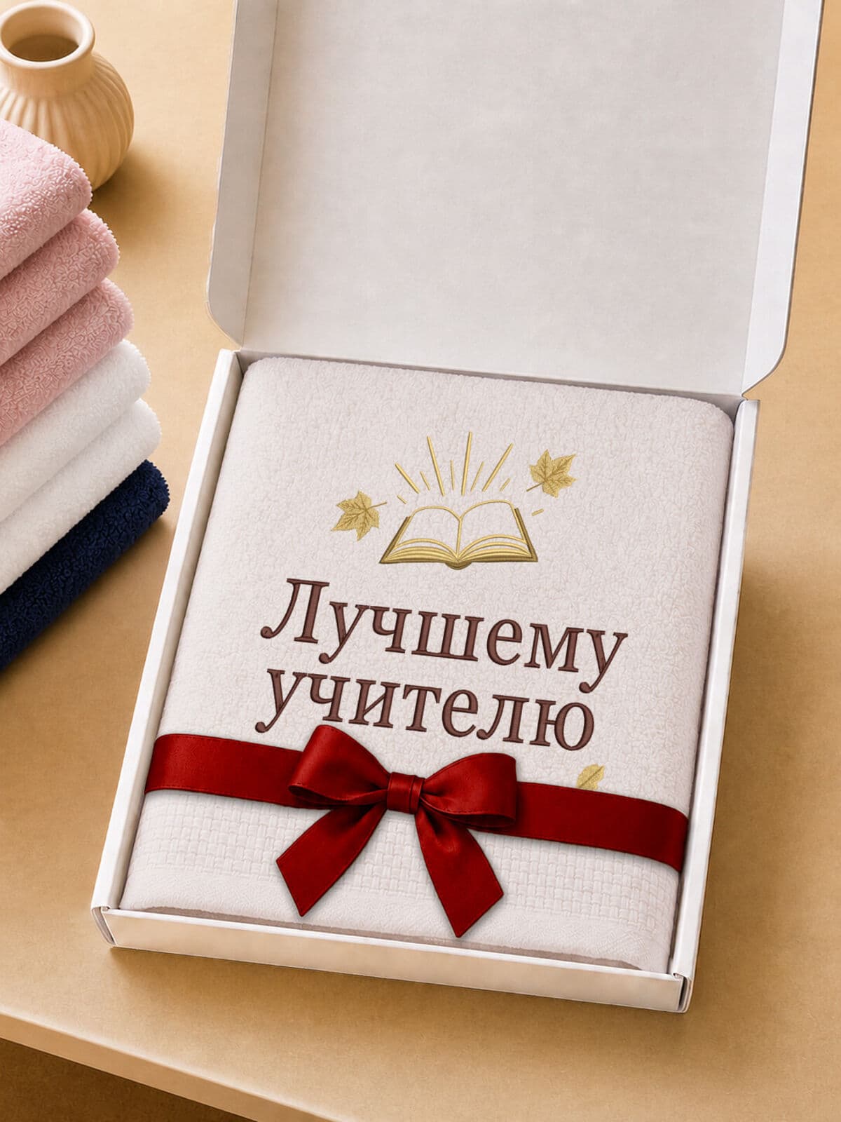 Подарок учителю банное полотенце — фото 5