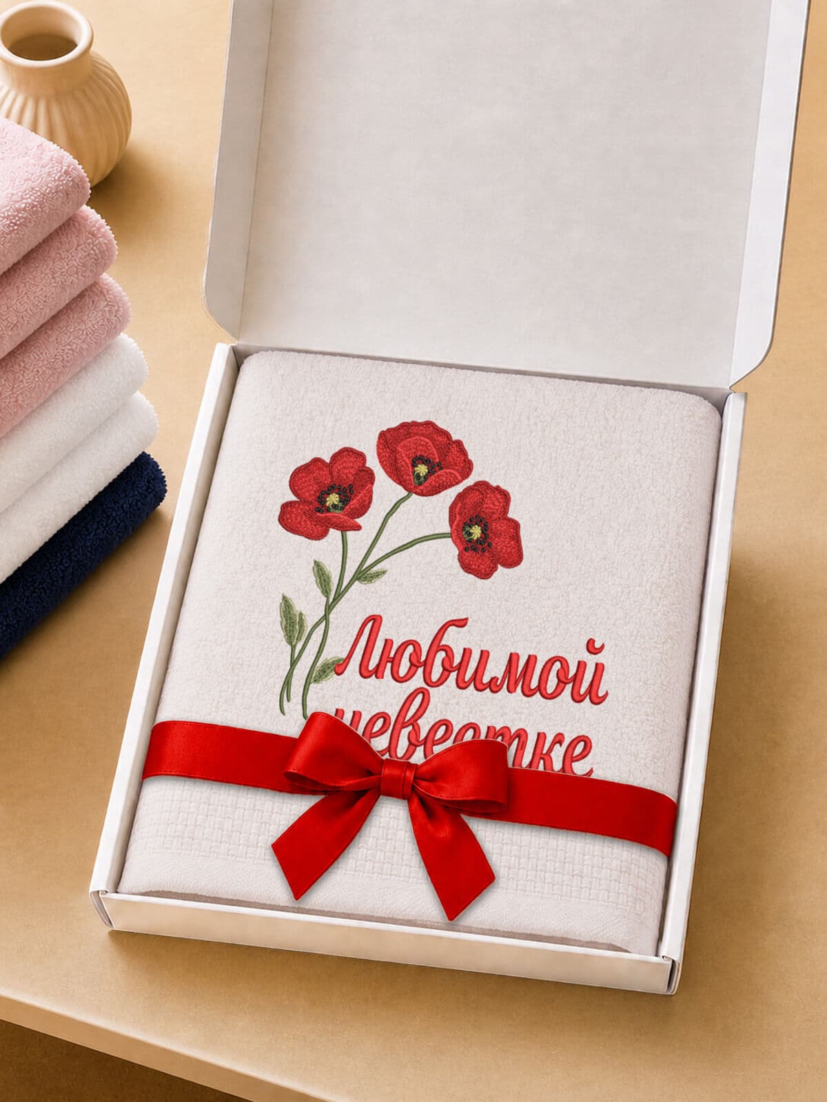 Подарок любимой невестке банное полотенце — фото 5