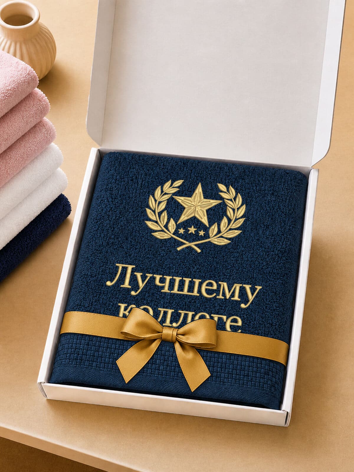 Подарок лучшему коллеге банное полотенце — фото 5
