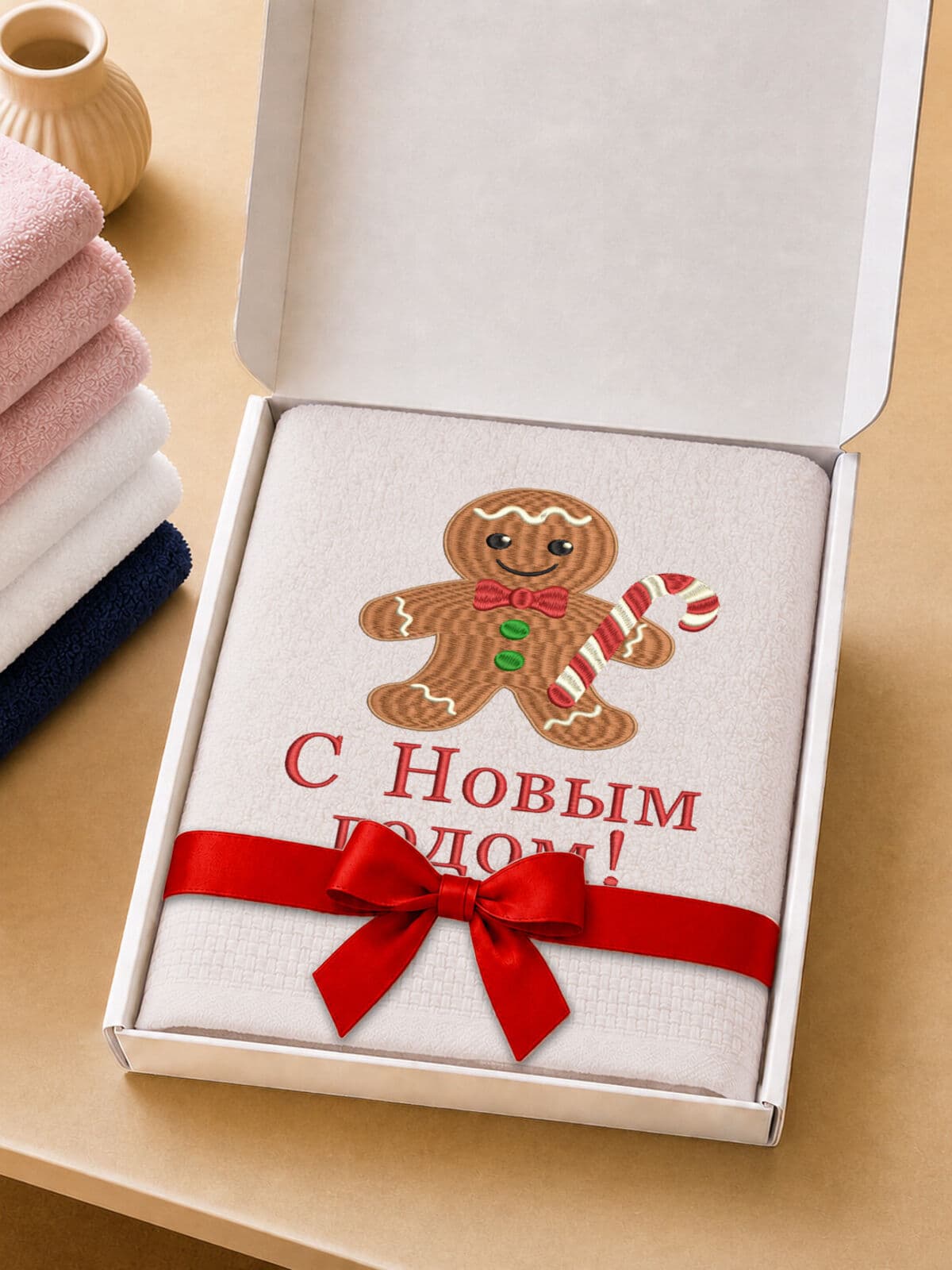 Подарок на Новый год банное полотенце — фото 5