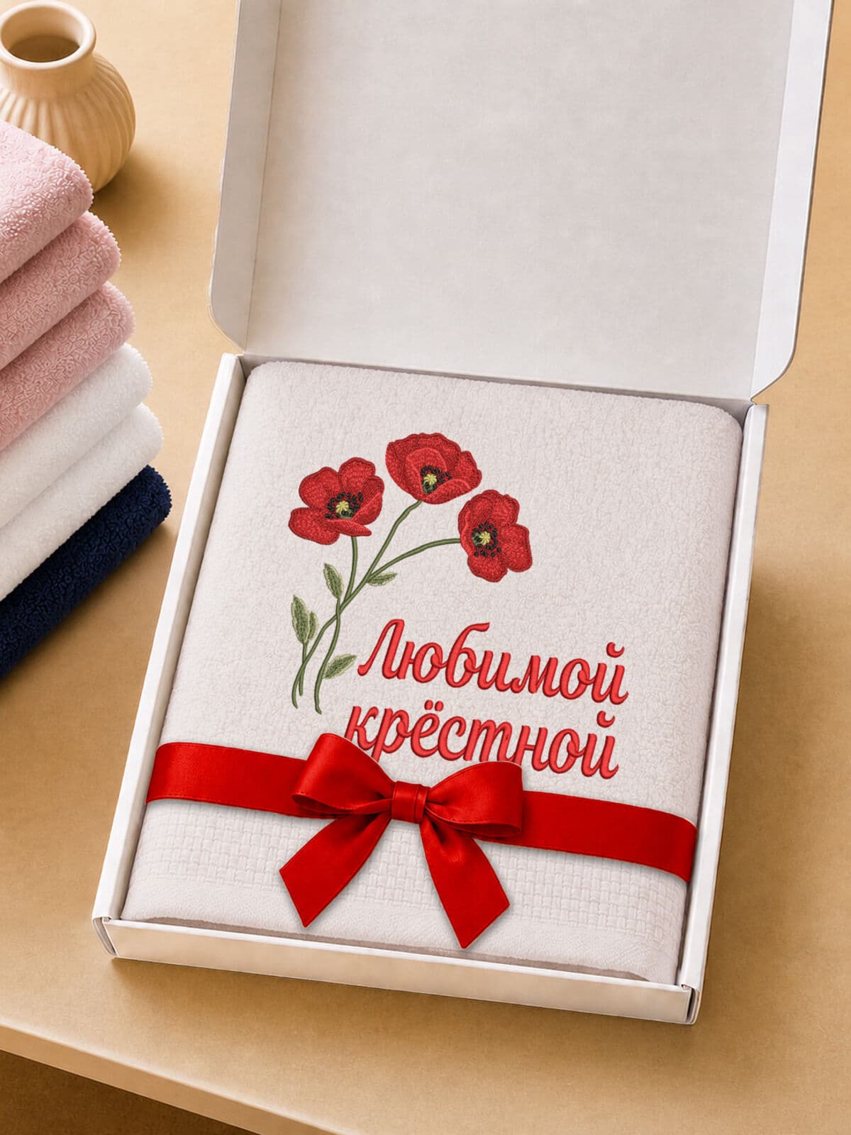 Подарок любимой крёстной банное полотенце — фото 5