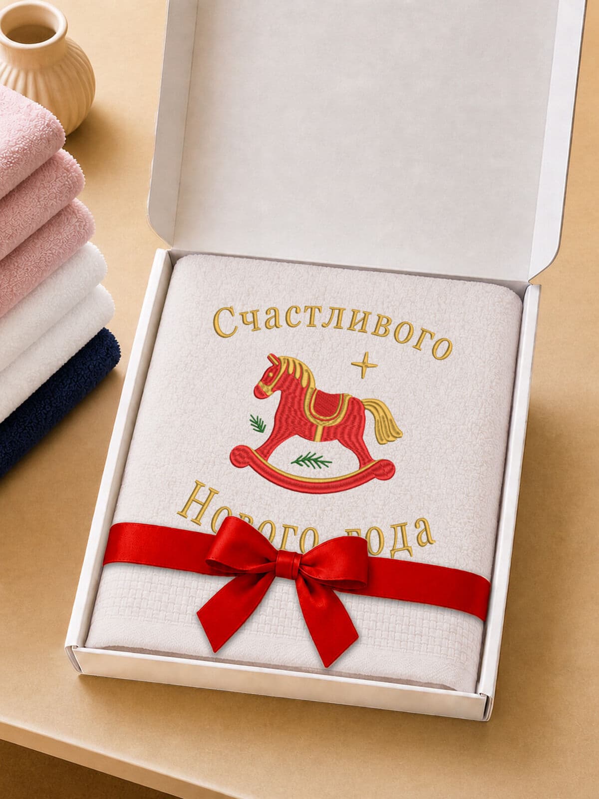 Подарок на Новый год банное полотенце — фото 5