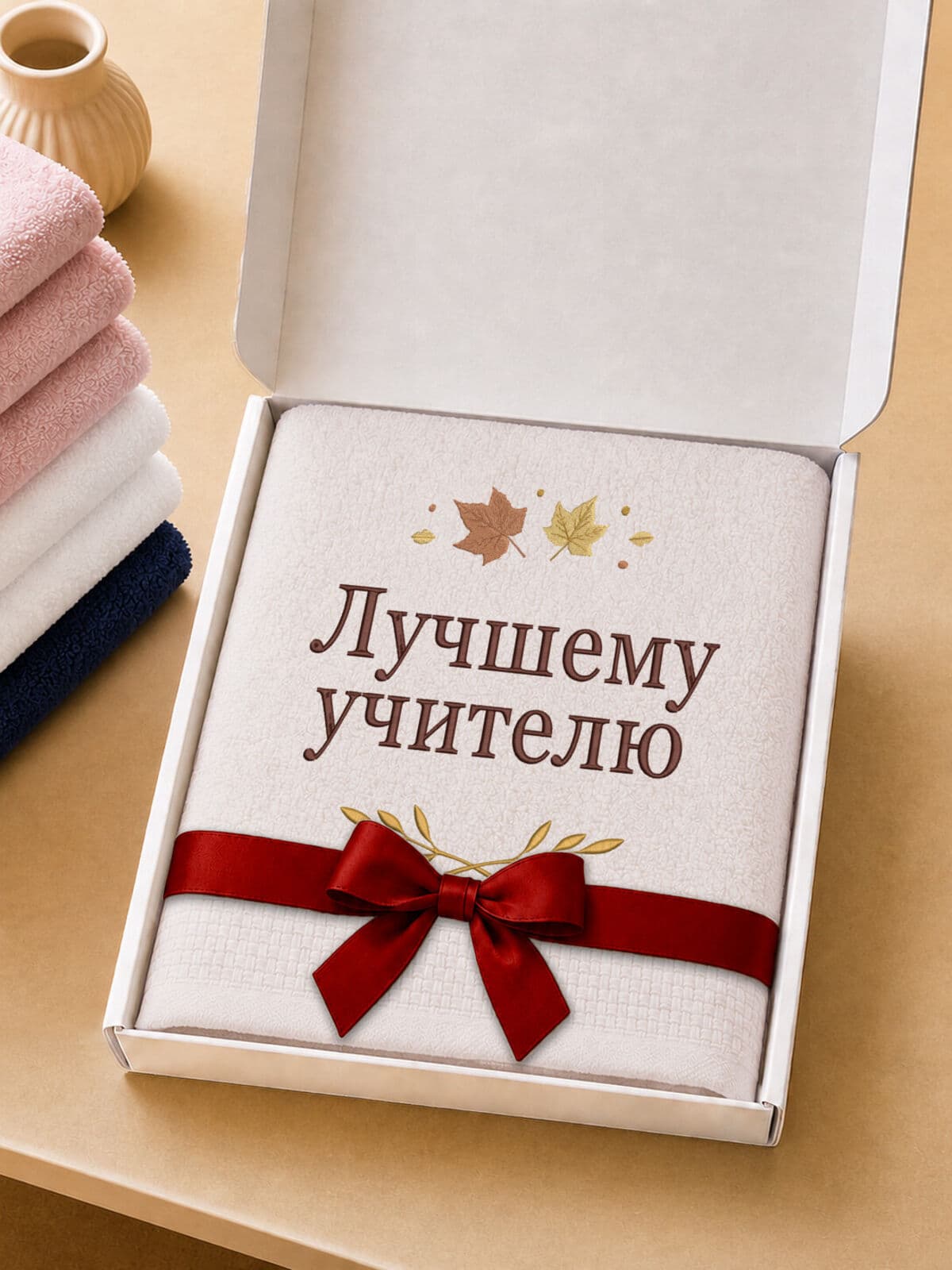 Подарок учителю банное полотенце — фото 5