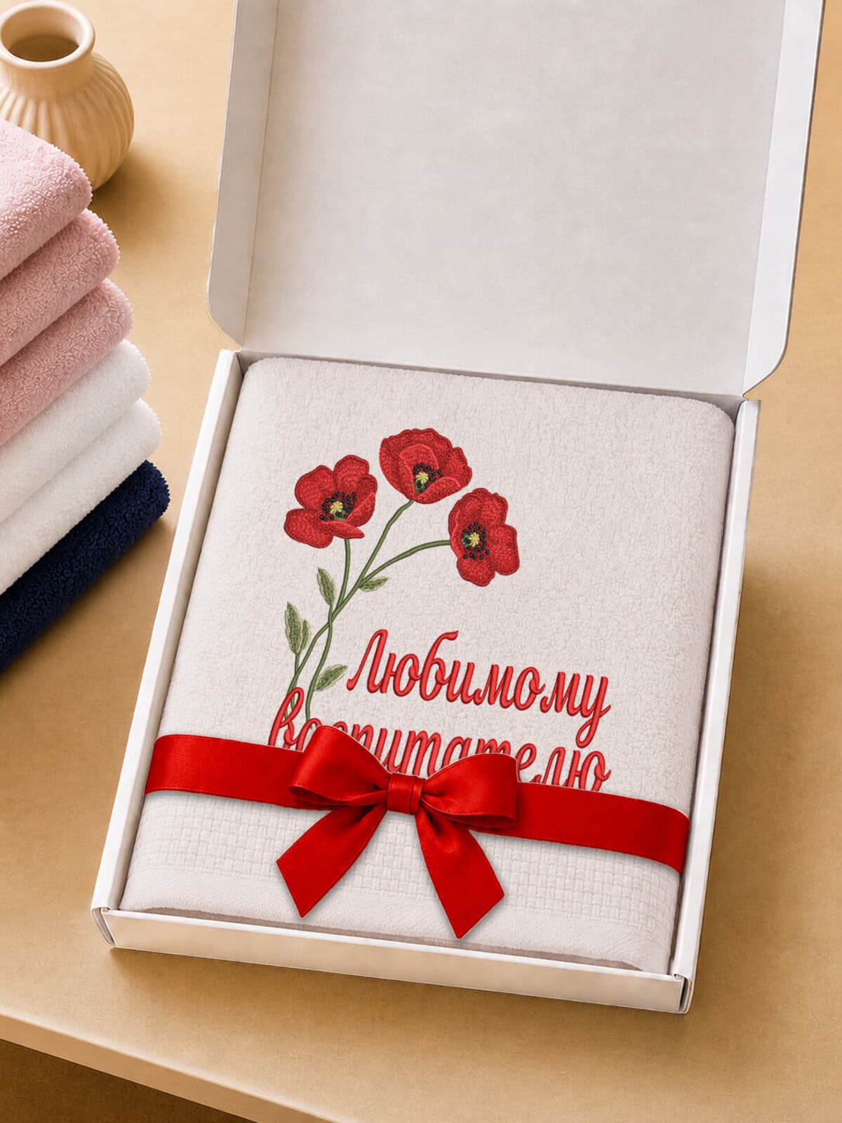 Подарок любимому воспитателю банное полотенце — фото 5
