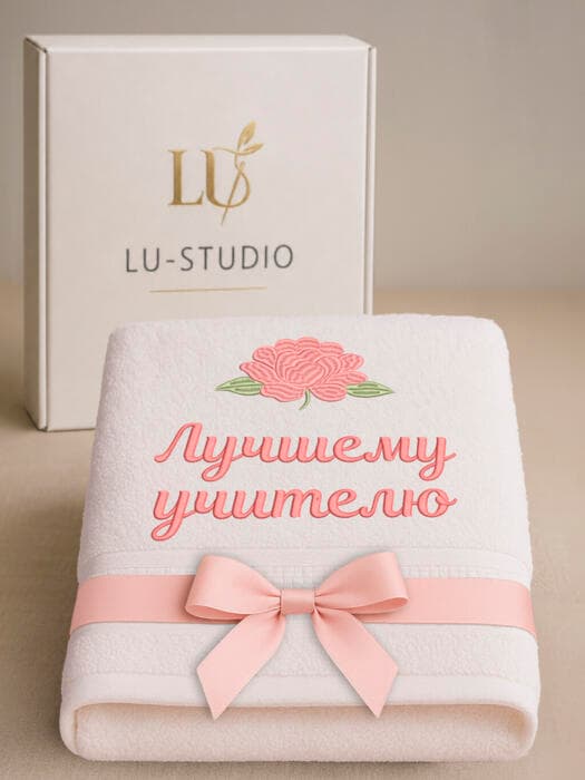 Подарок лучшему учителю банное полотенце