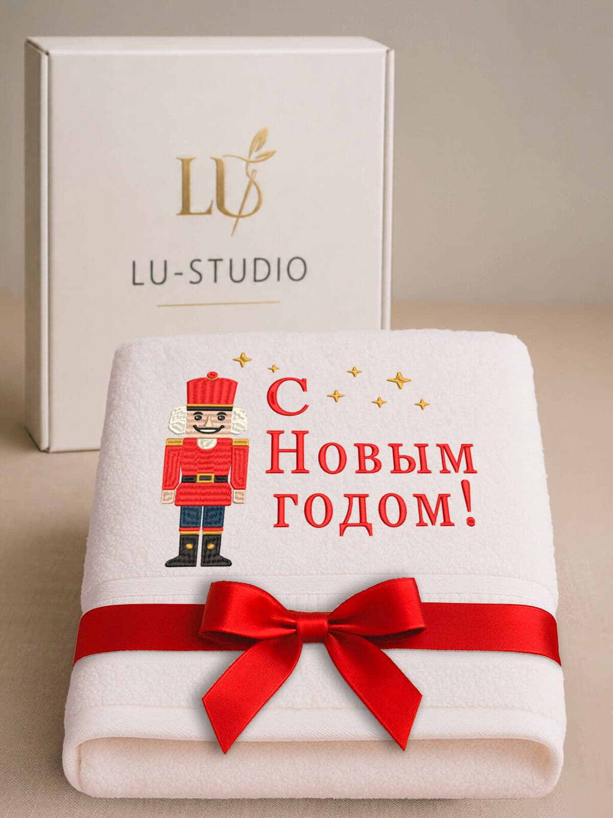 Подарок на Новый год банное полотенце