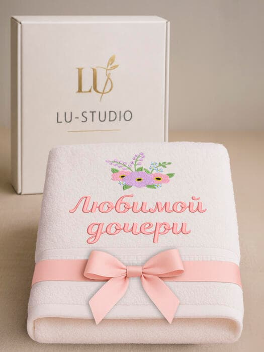 Подарок любимой дочери банное полотенце